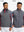 Model wearing dark grey windproof fleece reversible golf vest showcasing both sides of the reversible design.